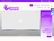 Tablet Screenshot of generacionhumana.org